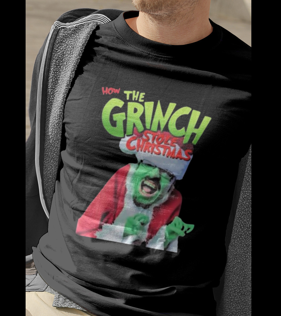 Ricky Berwick How The Grinch Stole Christmas Green Face Santa Costume T-Shirt