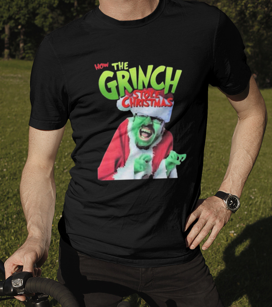 Ricky Berwick How The Grinch Stole Christmas Green Face Santa Costume T-Shirt