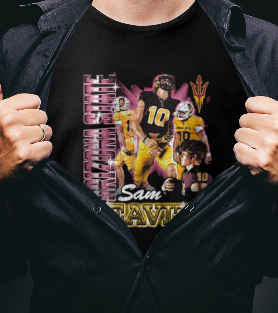 Arizona State Sun Devils Sam Leavitt 90s Football T-Shirt