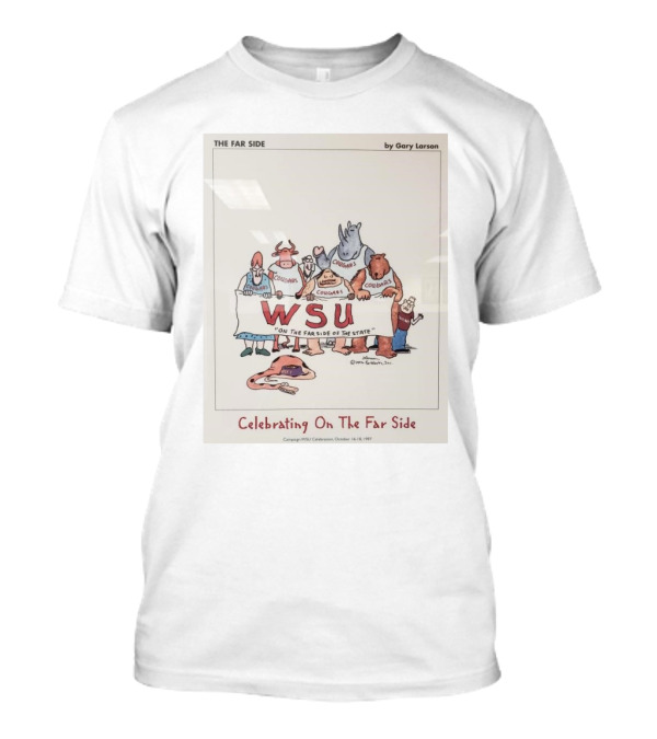 WSU Cougars Celebrating On The Far Side By Gary Larson T-Shirt
