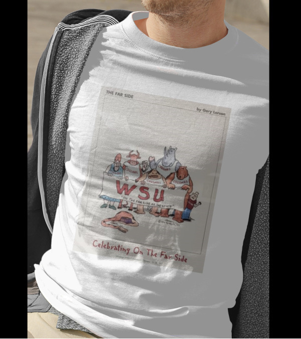 WSU Cougars Celebrating On The Far Side By Gary Larson T-Shirt