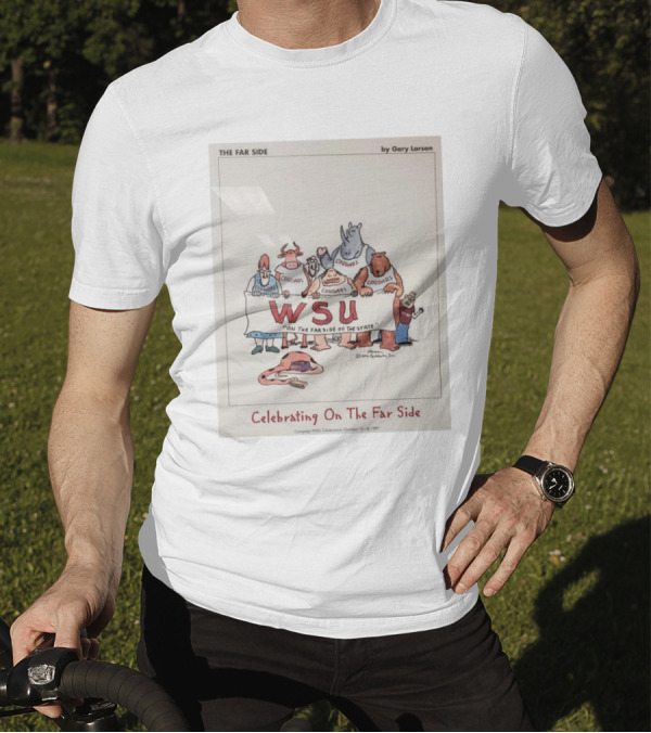 WSU Cougars Celebrating On The Far Side By Gary Larson T-Shirt