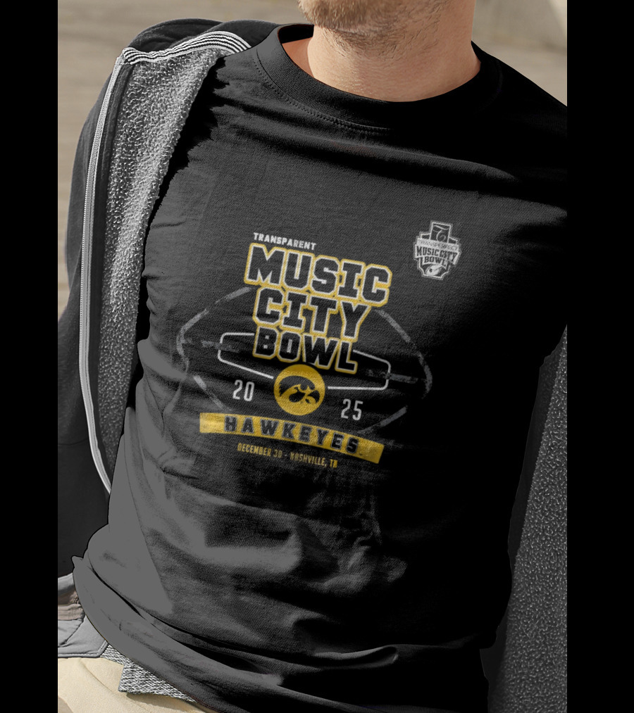 Music City Bowl 2025 Iowa Hawkeyes December 30 Nashville TN T-Shirt