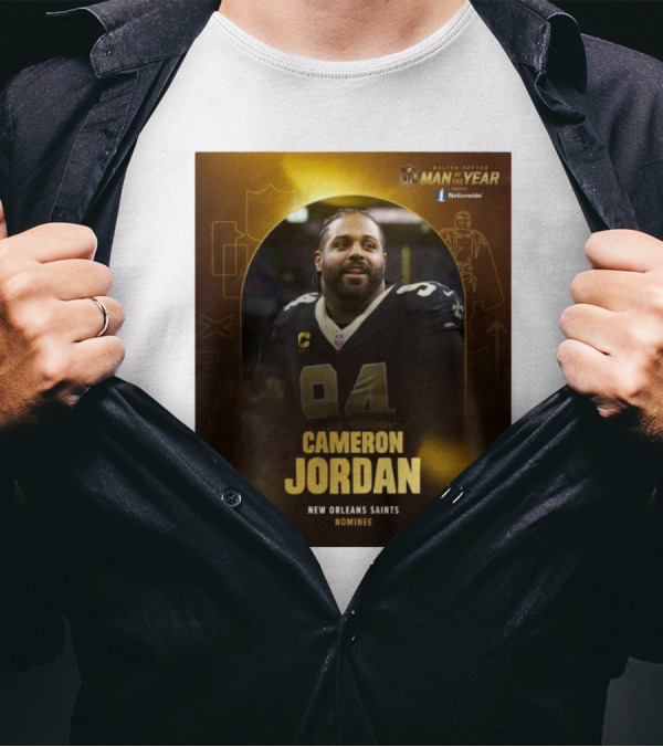 Cameron Jordan New Orleans Saints Walter Payton Man Of The Year Nominee T-Shirt