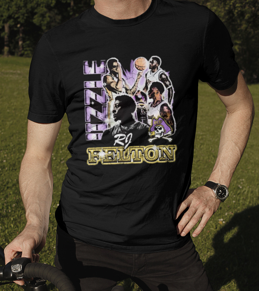 RJ Felton Jizzle ECU Basketball 90s Style With Pirates T-Shirt