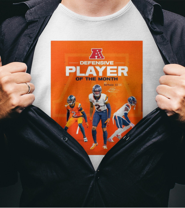 Denver Broncos Pat Surtain II AFC Defensive Player Of The Month Signature Edition T-Shirt