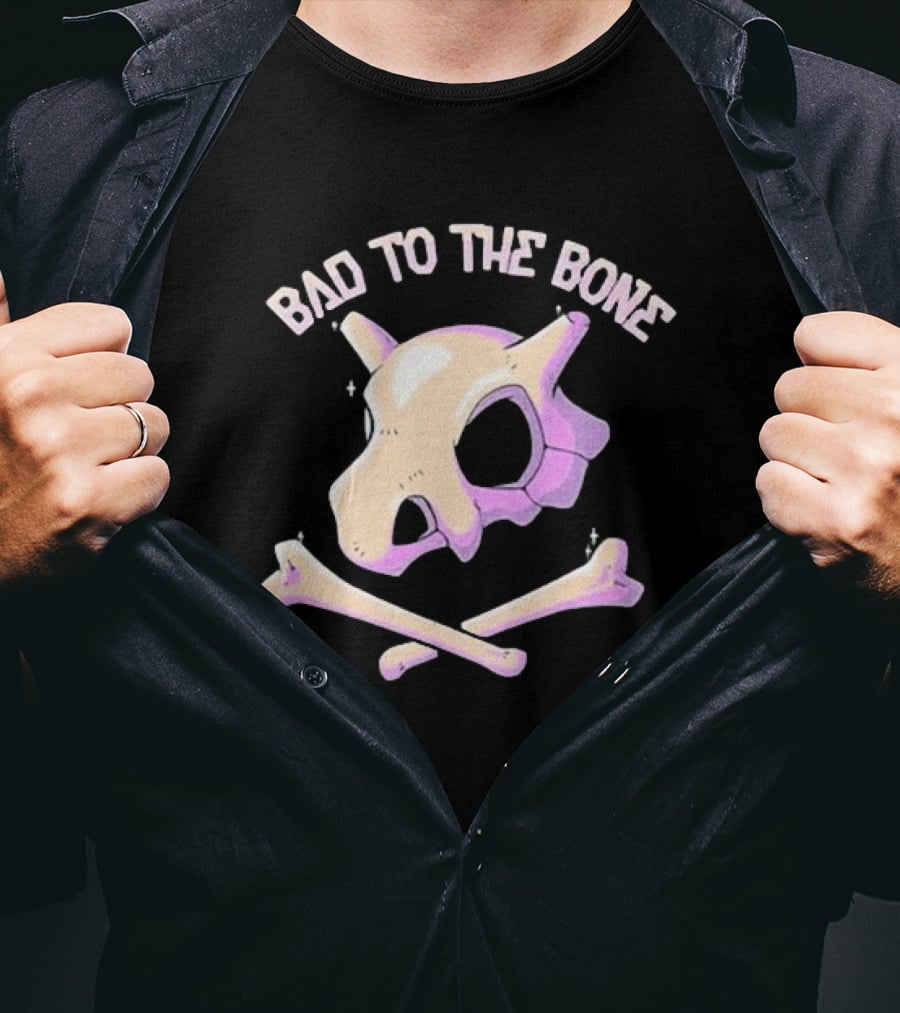 Chad Thegroovylion Bad To The Bone Cubone Skull And Crossbones T-Shirt