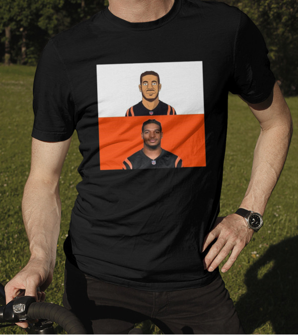 Ja’Marr Chase Cincinnati Bengals The Simpsons NFL Themed Drawing T-Shirt