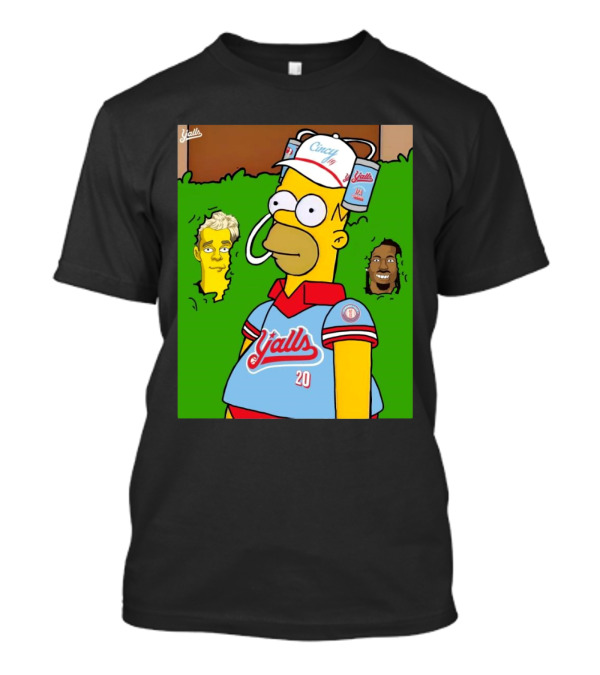Cincy Y'alls Simpsons Inspired Joe Burrow Higgins Football T-Shirt