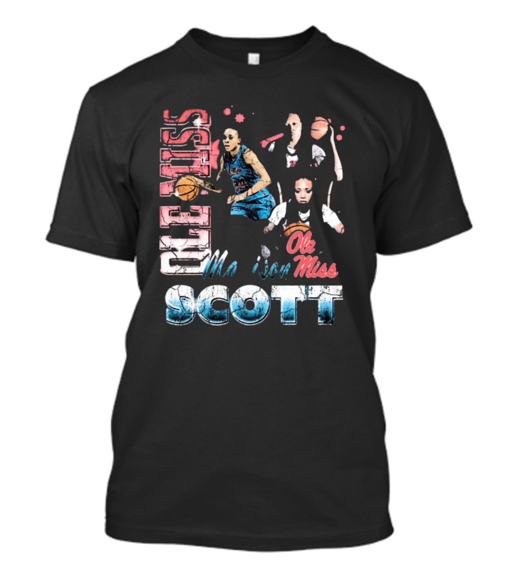 Ole Miss Rebels Madison Scott 90s Basketball T-Shirt