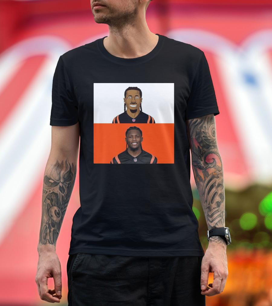Tee Higgins Cincinnati Bengals The Simpsons NFL Crossover T-Shirt