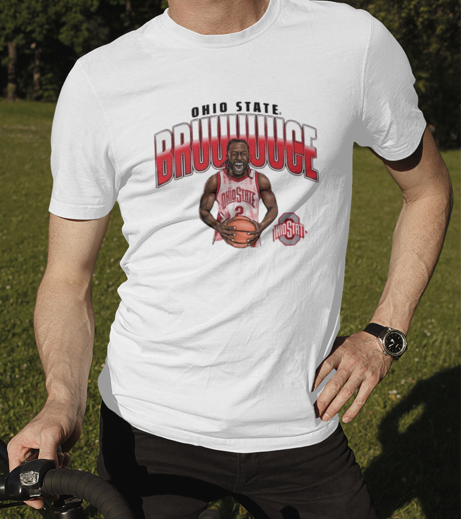 Ohio State Buckeyes Bruce Thornton BRUUUUCE With Basketball And Ohio State T-Shirt