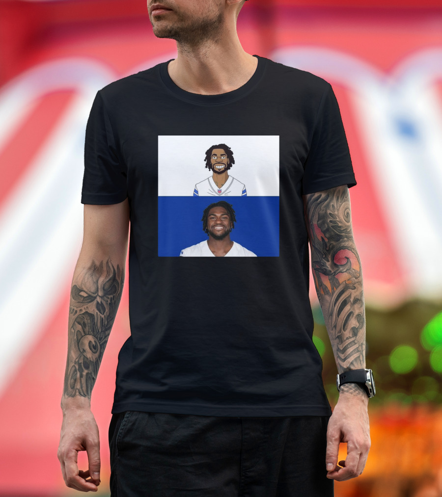 Trevon Diggs Dallas Cowboys NFL Meets The Simpsons Dual T-Shirt