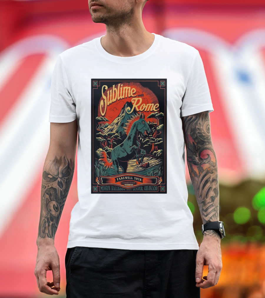 Sublime With Rome Farewell Tour Mission Ballroom Denver Colorado December 13-14 T-Shirt