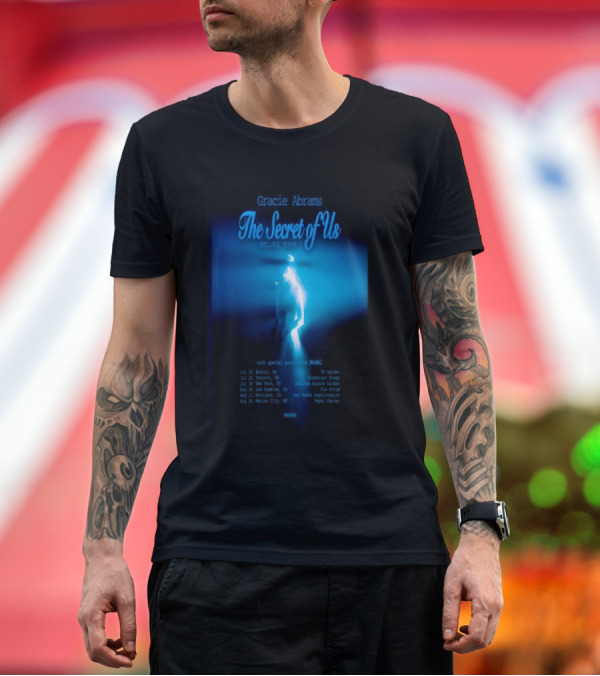Premium T-Shirt: Gracie Abrams The Secret Of Us Deluxe Tour 2025 With Special Guest Role Model T-Shirt Gracie Abrams The Secret Of Us Deluxe Tour 2025 With Special Guest Role Model T-Shirt