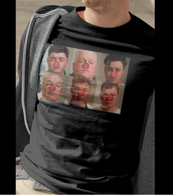 Bradley Jennings Mesker Daley Carroll And Carroll 1st 6 Man Clown Red Nose Faces T-Shirt