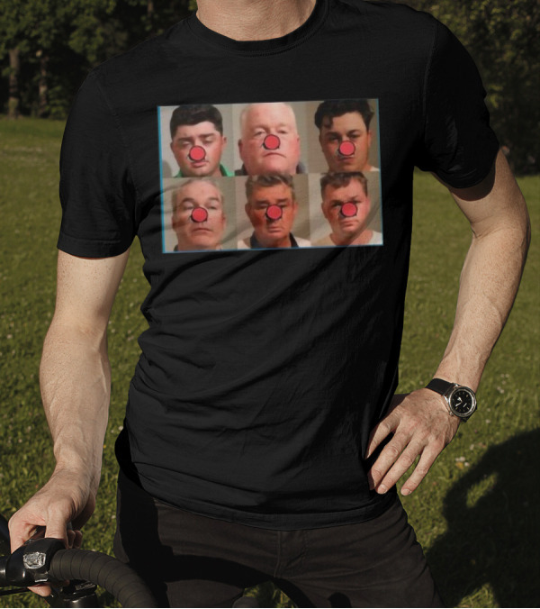 Bradley Jennings Mesker Daley Carroll And Carroll 1st 6 Man Clown Red Nose Faces T-Shirt