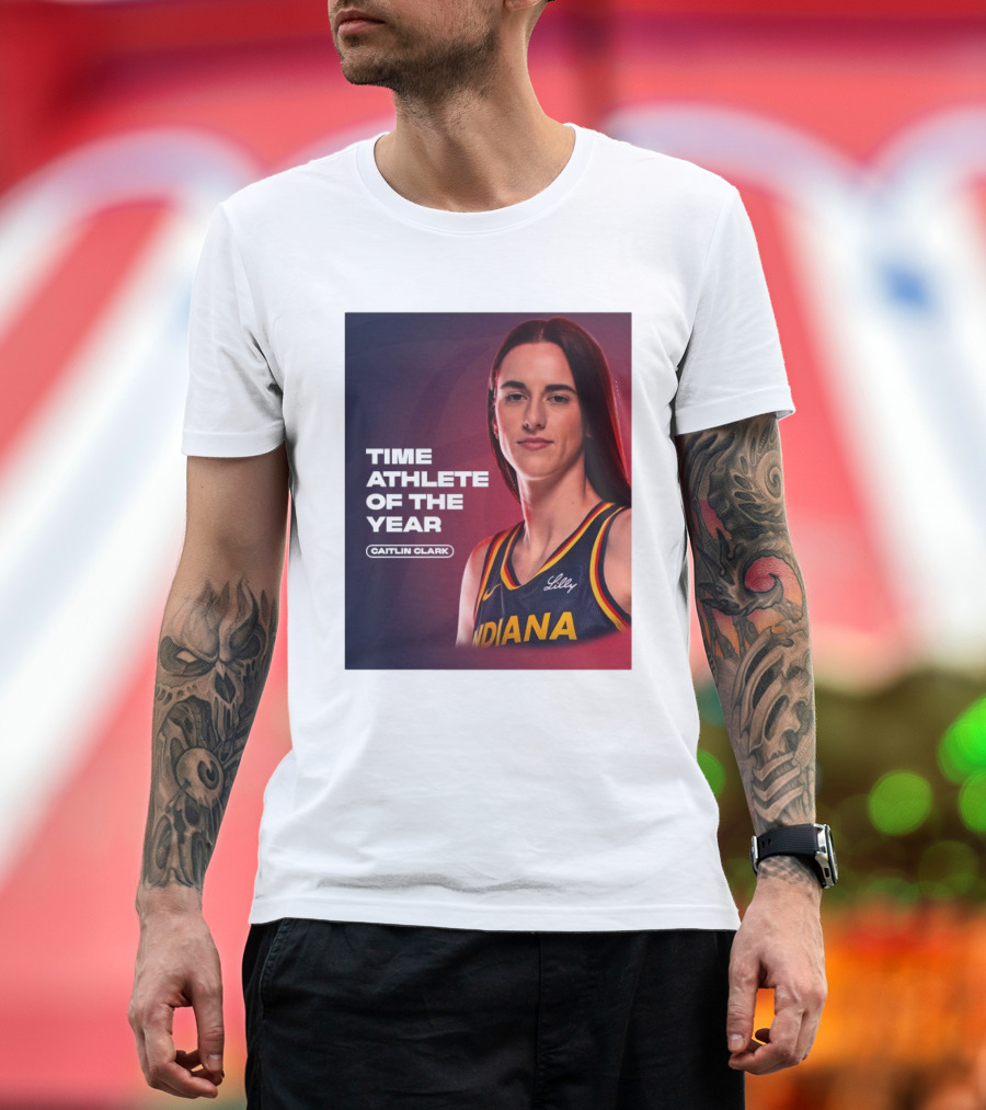 Caitlin Clark Indiana Fever WNBA Time Athlete of the Year T-Shirt