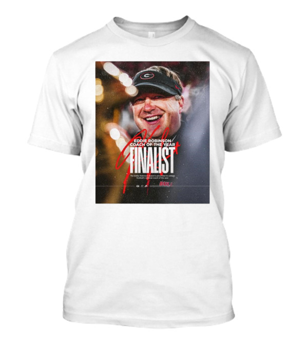 Georgia Bulldogs Eddie Robinson Coach Of The Year Finalist Signature T-Shirt
