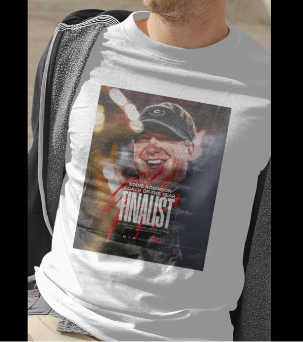 Georgia Bulldogs Eddie Robinson Coach Of The Year Finalist Signature T-Shirt