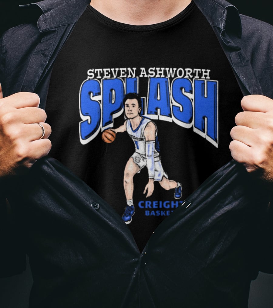 Steven Ashworth Splash Creighton Basketball Cartoon T-Shirt
