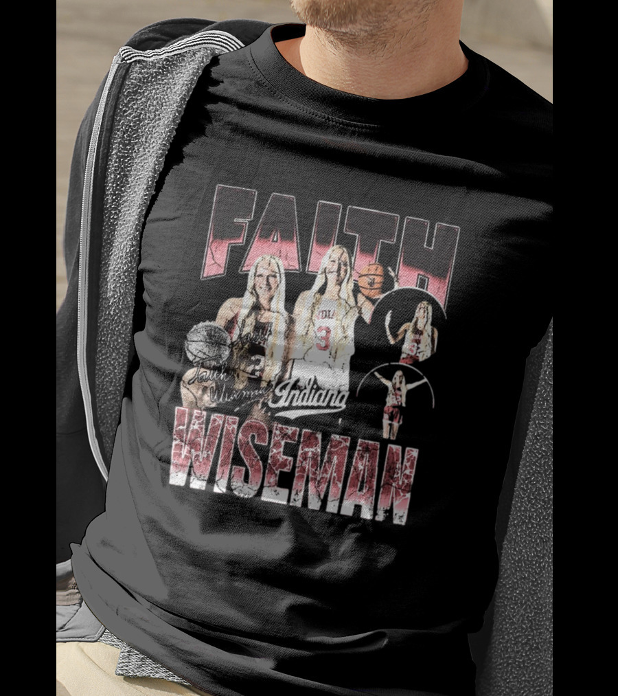 Faith Wiseman Indiana Hoosiers Basketball Signature 90s T-Shirt