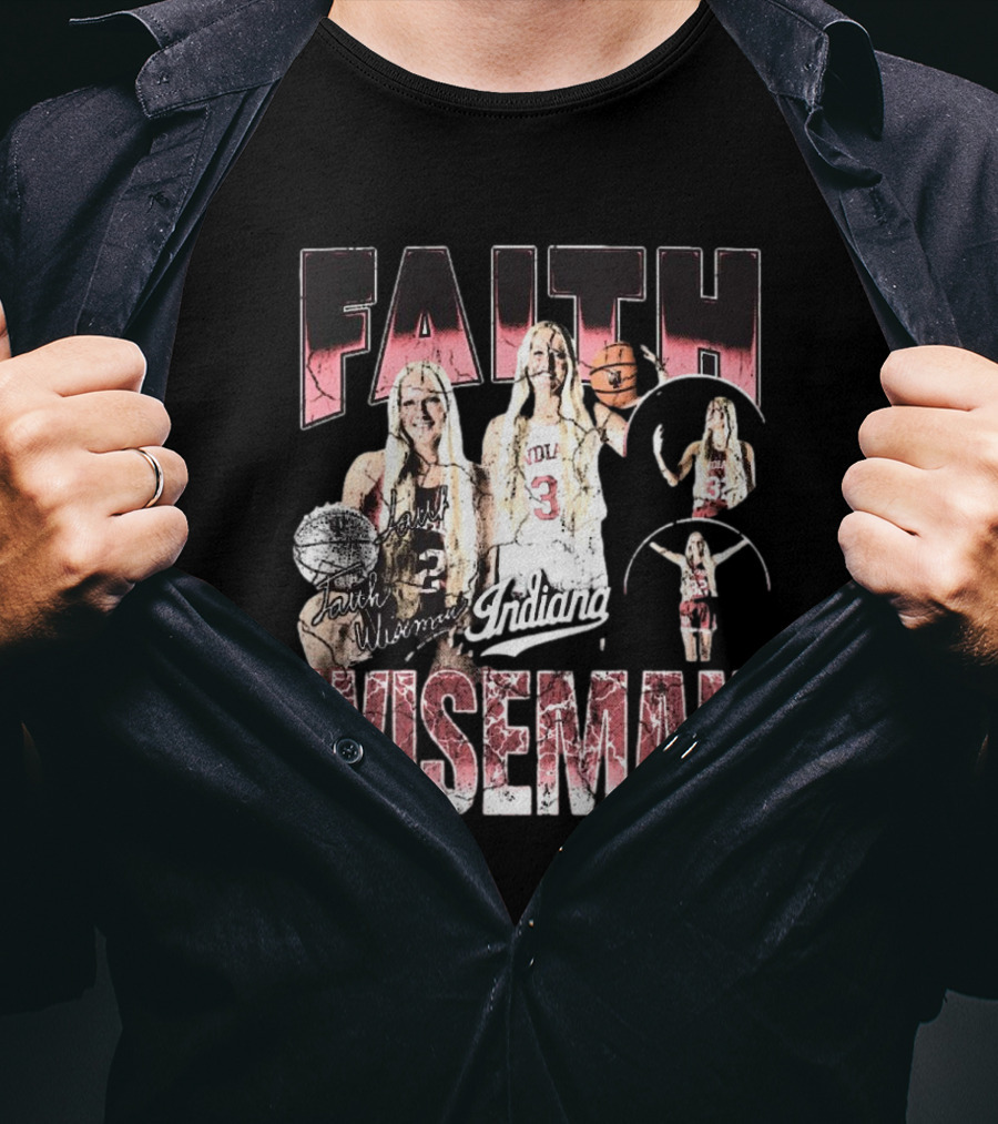 Faith Wiseman Indiana Hoosiers Basketball Signature 90s T-Shirt