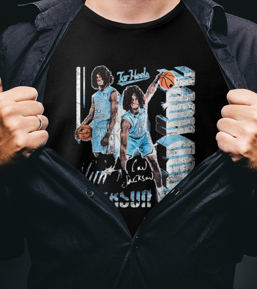 Ian Jackson North Carolina Tar Heels Basketball Signature 90s Hood Hope T-Shirt