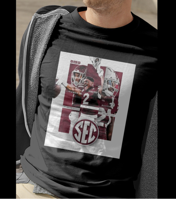Isaac Smith, Kevin Coleman Jr., Davon Booth 2nd Team All-SEC Honors Southeastern Conference T-Shirt
