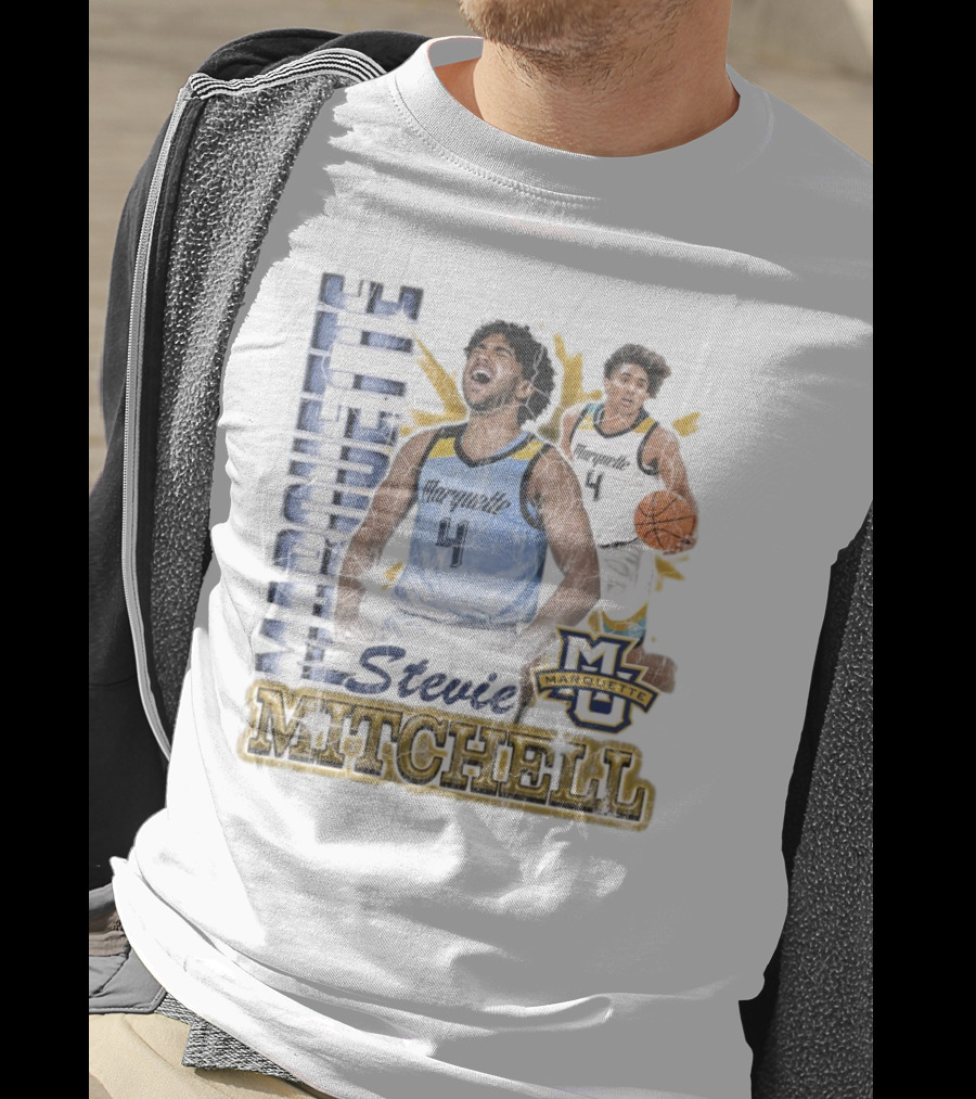 Marquette Golden Eagles Stevie Mitchell Basketball 90s T-Shirt