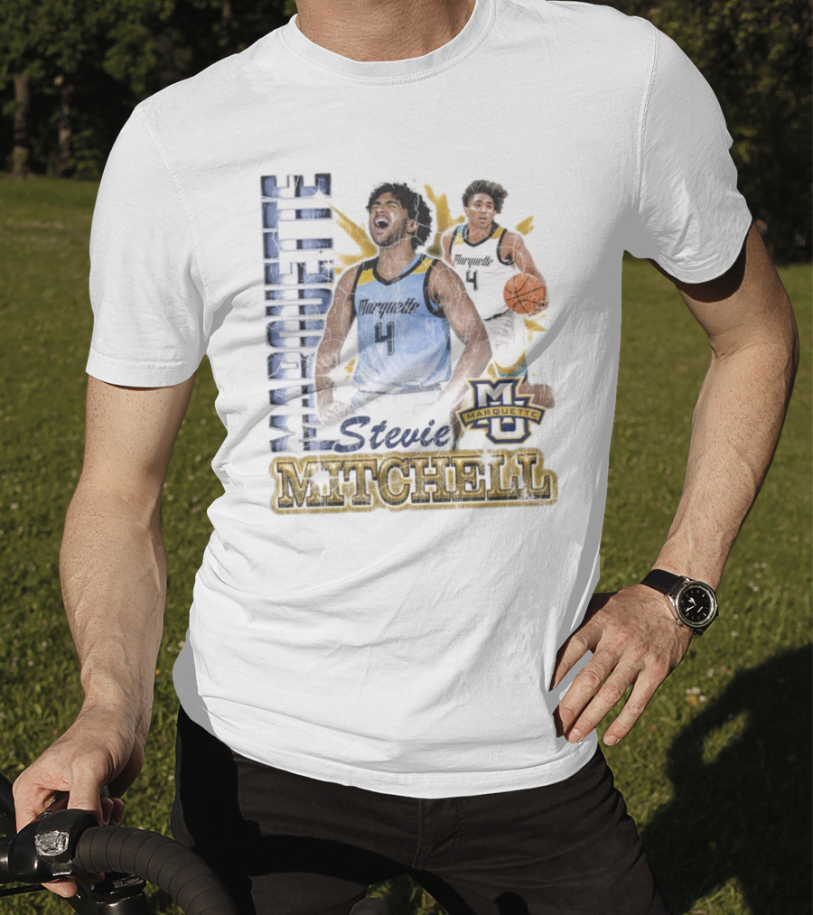 Marquette Golden Eagles Stevie Mitchell Basketball 90s T-Shirt