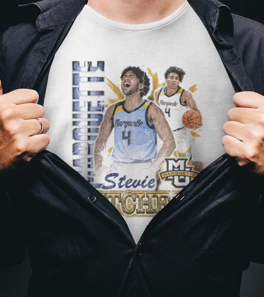 Marquette Golden Eagles Stevie Mitchell Basketball 90s T-Shirt