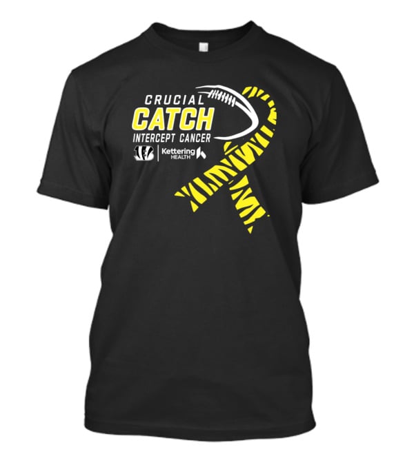 Crucial Catch Intercept Cancer Cincinnati Bengals Kettering Health Yellow T-Shirt