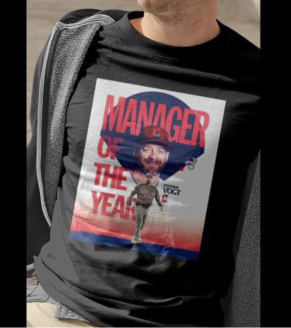 Stephen Vogt Cleveland Guardians Manager Of The Year 2024 MLB Award Winner T-Shirt