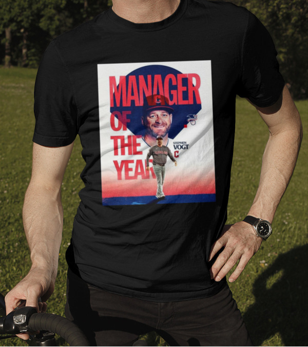 Stephen Vogt Cleveland Guardians Manager Of The Year 2024 MLB Award Winner T-Shirt