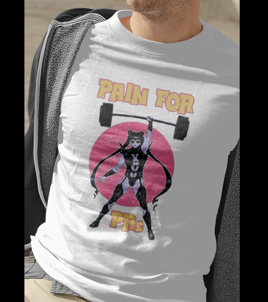 Pain For PRs Weightlifting Warrior With Barbell T-Shirt