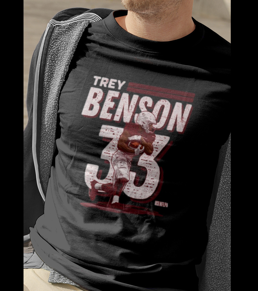 Trey Benson NFLPA #33 Vintage Arizona Cardinals T-Shirt