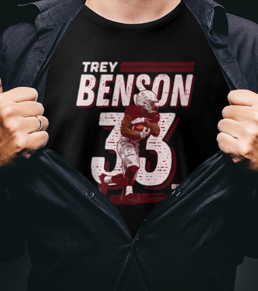 Trey Benson NFLPA #33 Vintage Arizona Cardinals T-Shirt