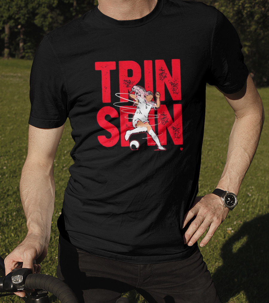 Trinity Rodman Washington Spirit Soccer Trin Spin Action T-Shirt