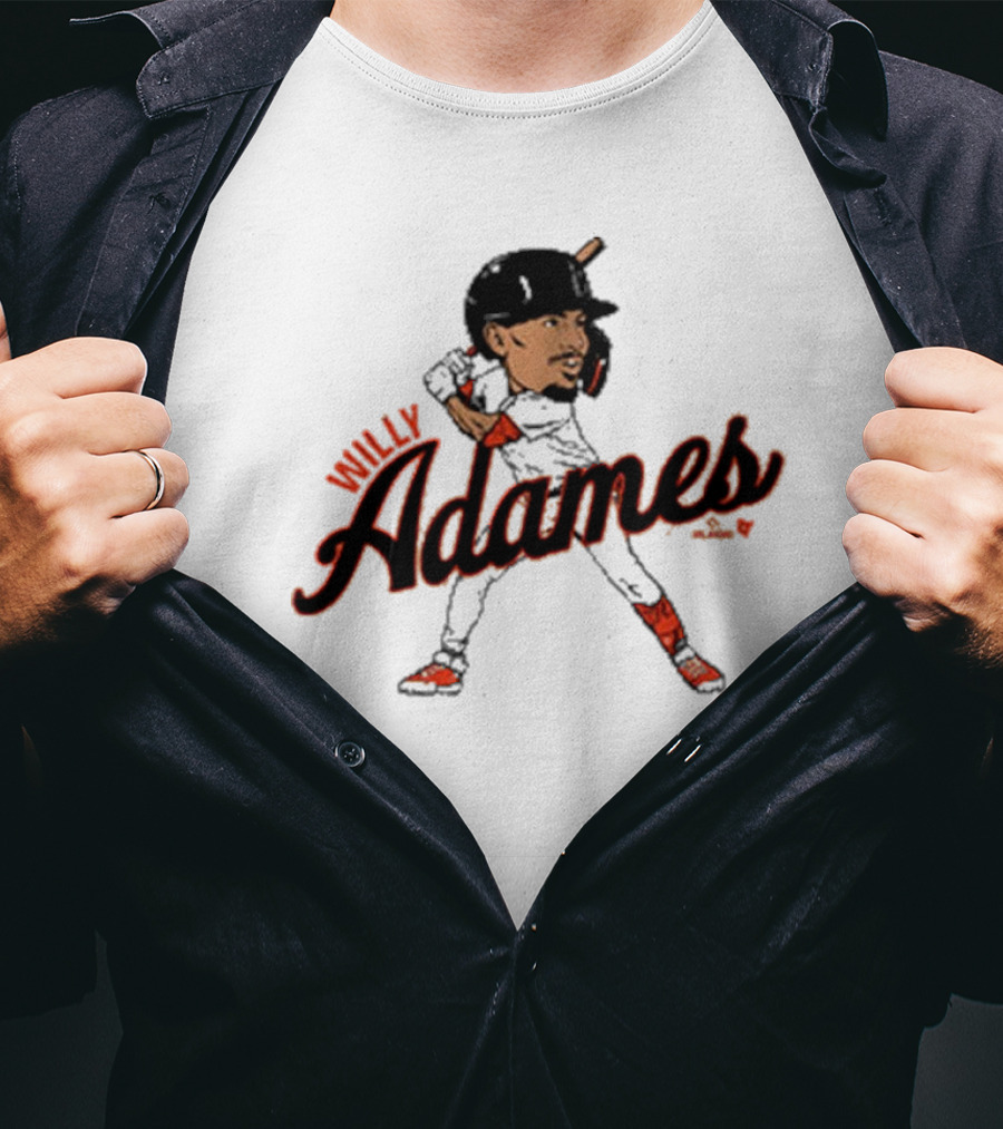 Willy Adames San Francisco Giants Caricature MLB Player T-Shirt