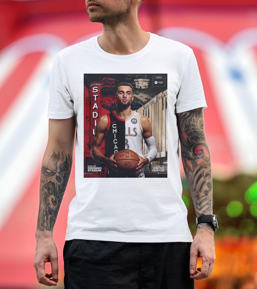 Zach LaVine Chicago Bulls 2023-24 Stadium United Center 2024-25 T-Shirt