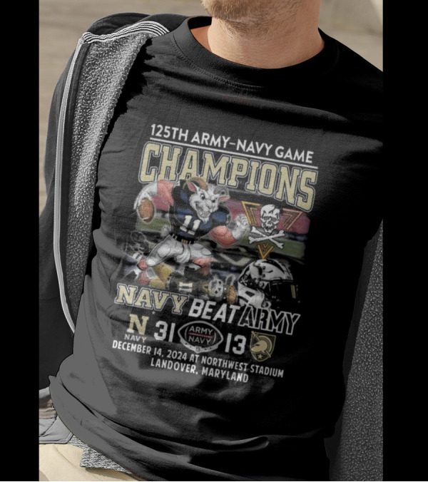 125th Army Navy Game Champions Navy Beat Army 2024 Northwest Stadium Landover Maryland December 14 T-Shirt