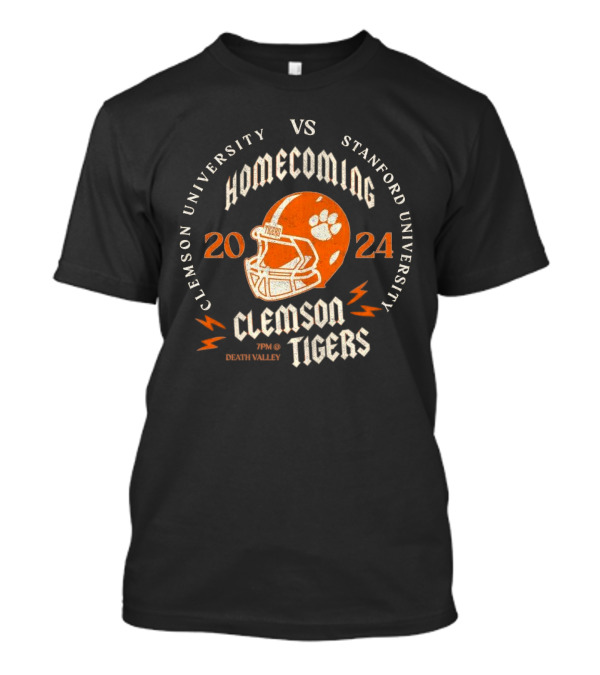 Clemson University Vs Stanford University Homecoming 2024 Clemson Tigers 7PM Death Valley T-Shirt