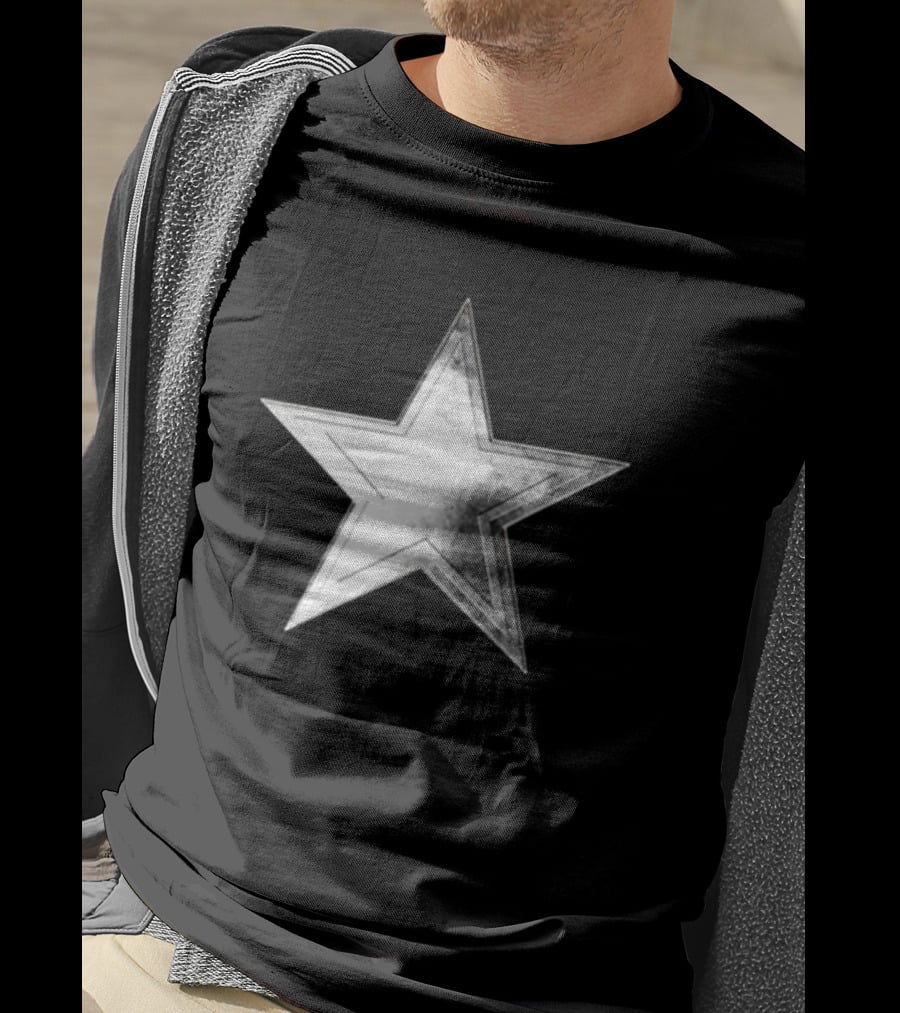 Cowboys Silver Lone Star Golf Cutout T-Shirt