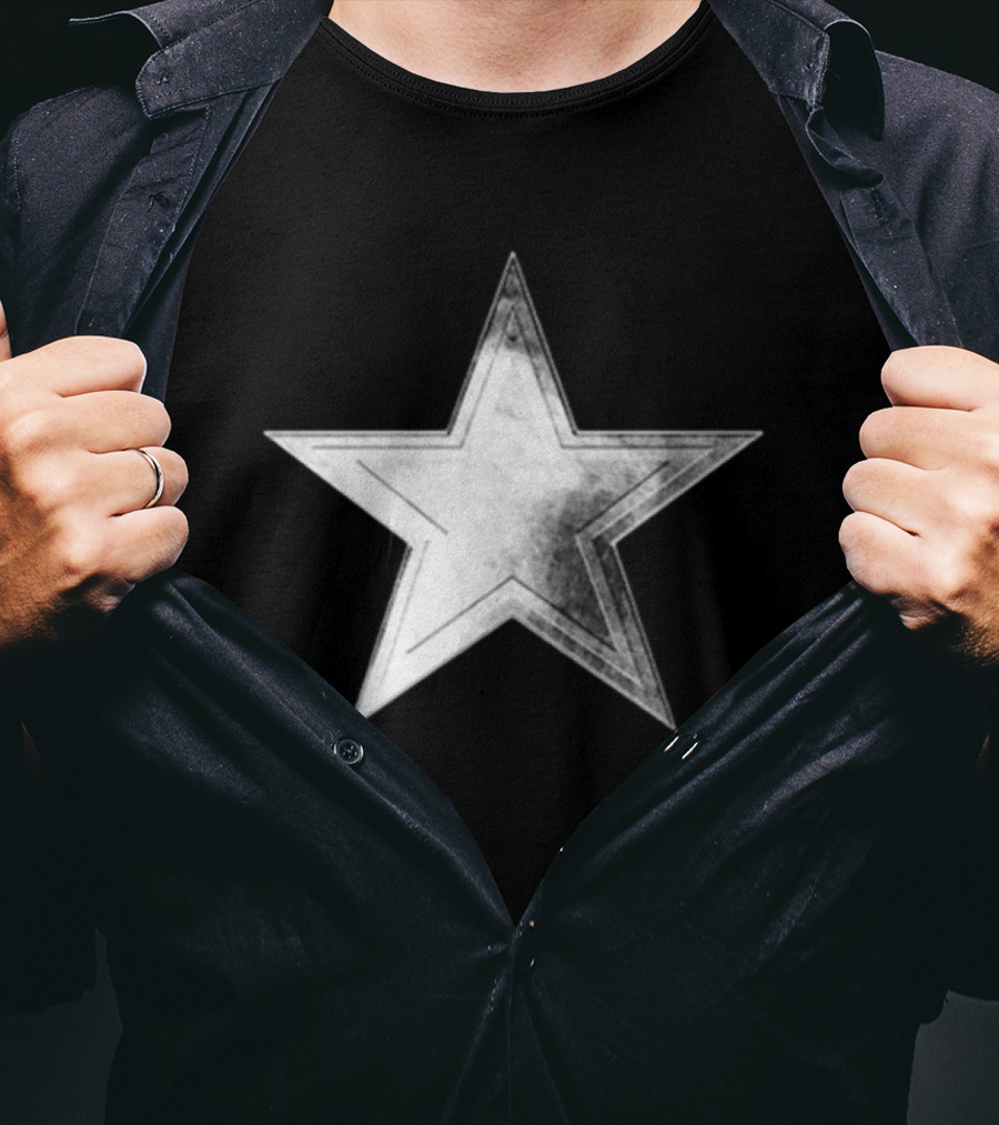 Cowboys Silver Lone Star Golf Cutout T-Shirt