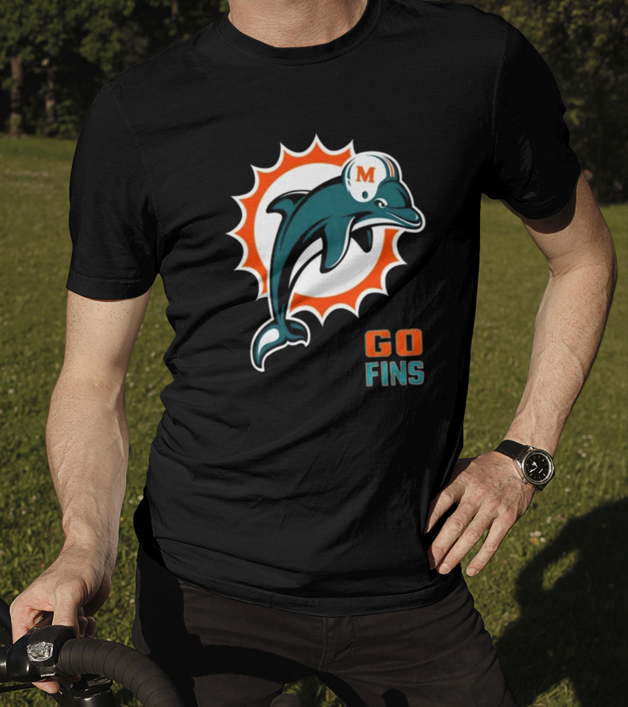 Golf X Dolphins Go Fins M Helmet T-Shirt