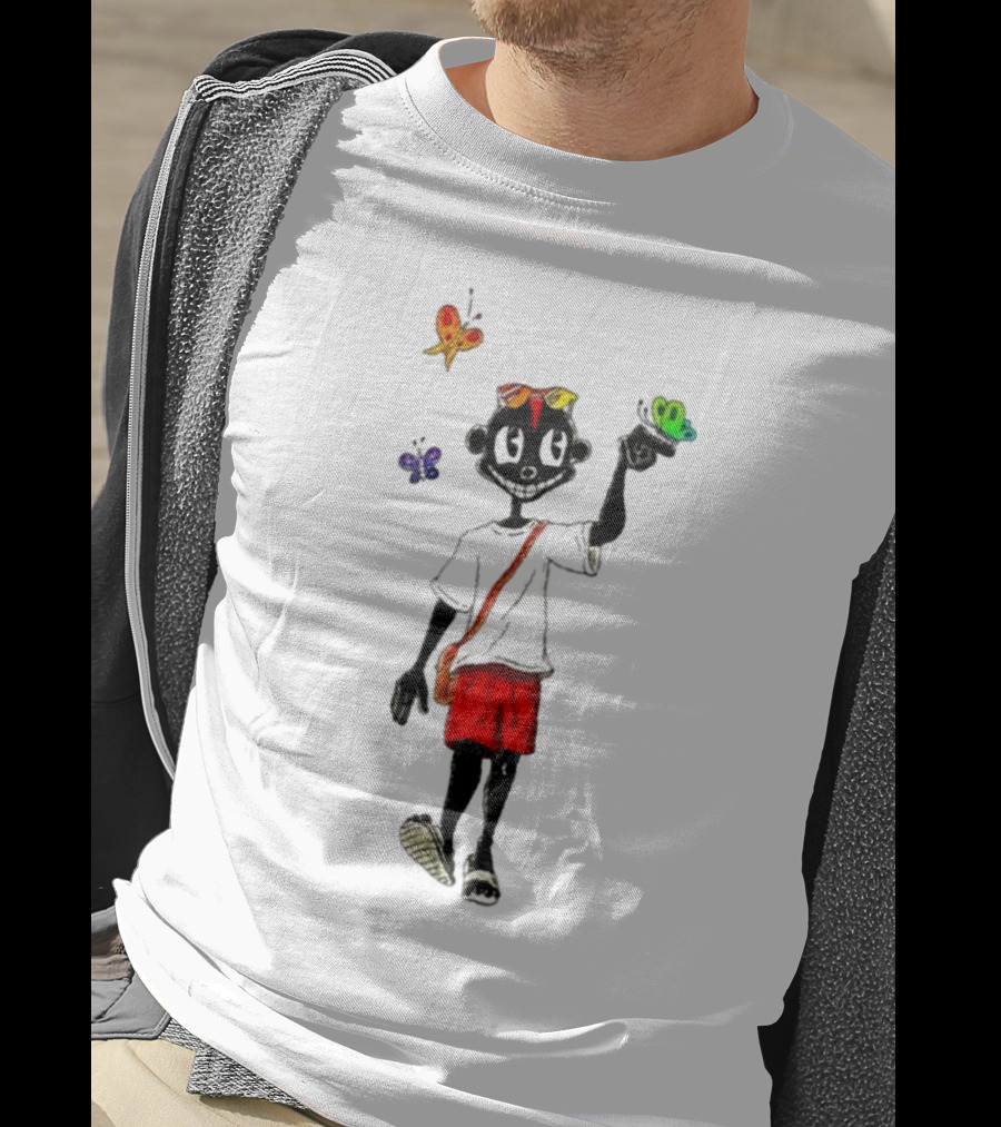 Lil Darkie I Wanna Be Painting Colorful Butterflies T-Shirt