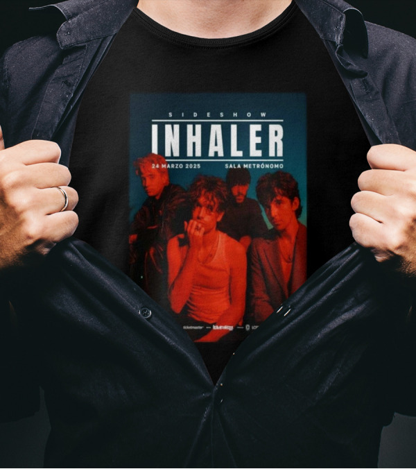 Inhaler Sideshow Chile 24 Marzo 2025 Sala Metronomo T-Shirt