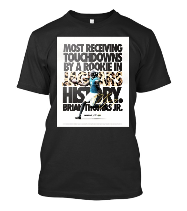 Most Receiving Touchdowns By A Rookie In Jaguars History Brian Thomas Jr T-Shirt