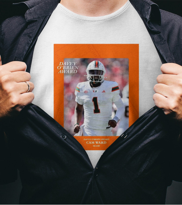 Davey O'Brien Award Cam Ward Miami T-Shirt